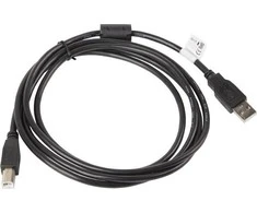 LANBERG CA-USBA-11CC-0018-BK laidas USB 2.0 AM-BM su feritu 1.8m juodas