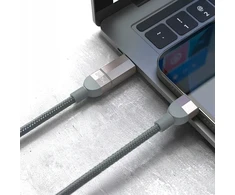 USB kabelis Lenyes USB-A + USB-C - USB-C + Lightning 1 m Pilkas