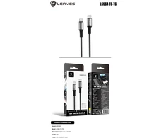USB laidas Lenyes USB-C - USB-C 2 m Juodai sidabrinis