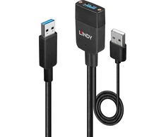 USB Kabelis - LINDY Hibridinis USB 3.2 Type A Laidas, 10Gbps, 35 m, Juodas