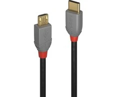 USB Kabelis - LINDY 0.5m Type C į Micro-B 2.5W 480Mbps Anthra Line