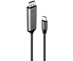 Kabelis USB Lindy USB-C - DisplayPort 1 m Pilka (43503)