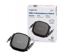 Kabelis USB LogiLink Logilink Cu0500 Kabelis USB 2.0 typu C M do M zwijany 480 Mbs 60 W juoda 1m