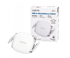 Kabelis USB LogiLink USB-C - USB-C 1 m Baltas (CU0501)