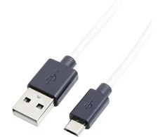 LogiLink micro USB 1.8m balta ir/juoda