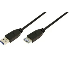 USB kabelis LogiLink USB-A - USB-A 2 m Juodas (CU0042)