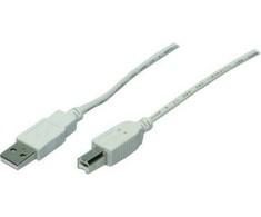 Kabelis USB LogiLink USB-A - USB-B 3 m Baltas (CU0008)