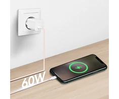 LogiLink USB-A - USB-C 1,5 m nailono pintas rožinis