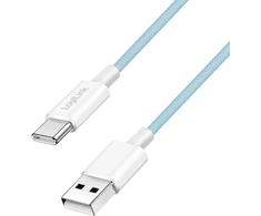 LogiLink USB-A - USB-C 1.5m w nylonowym oplocie mėlyna