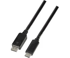 LOGILINK UA0336 LOGILINK – USB 3.2 Gen 1x1 USB-C M iki DisplayPort 1.2 kabelis, 3 m