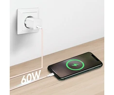 LogiLink USB-C 0,5 m nailono pintas, rožinis
