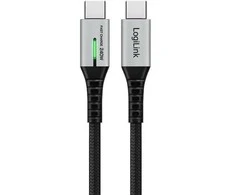 LogiLink USB-C 20 Gb/s, 240W 1.5m w oplocie juoda