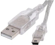 Logo USB kabelis (2.0), USB A M - miniUSB (M), 1m, juoda, blister