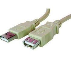 Logo USB ilgintuvas (2.0), USB A M - USB A F, 1.8m, juoda