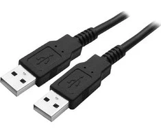 Logo USB kabelis (2.0), USB A M - USB A M, 1.8m, juoda, blister, High Speed