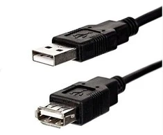 Logo Economy USB ilgintuvas (2.0), USB A M - USB A F, 3m, juoda