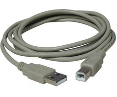 Logo USB kabelis (2.0), USB A M - USB B (M), 3m, juoda, blister