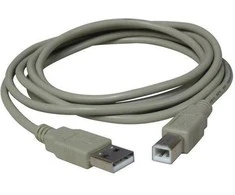 Logo USB kabelis (2.0), USB A M - USB B (M), 3m, juoda, blister