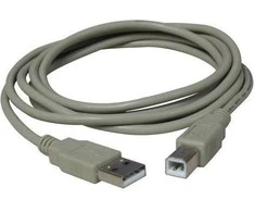 Logo USB kabelis (2.0), USB A M - USB B (M), 3m, juoda