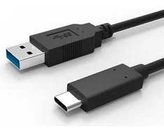 Logo USB kabelis (2.0), USB A M - USB C (M), 1m, juoda, blister, EOL
