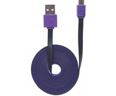 Kabelis USB Manhattan USB-A - microUSB 1 m Violetinis (391368)