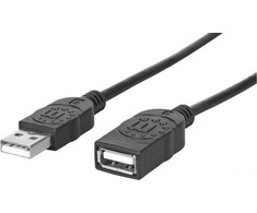 MANHATTAN Extension USB 2.0 Cable AM-AF 3m juodas