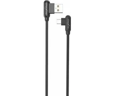 Maxximus Kabelis MX CORNER FAST CHARGE MICRO USB 2.4A / 1m, juodos spalvos