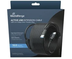 Carruzzo MediaRange MRCS243 USB kabelis USB 3.2 Gen 1 (3.1 Gen 1) 10 m 2 x USB A USB A 5 Gbit/s Juoda