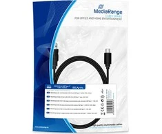 Kabelis USB MediaRange USB-A - USB-C 1.8 m Juodas (MRCS182)