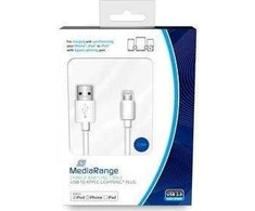 Kabelis USB MediaRange USB-A - 1 m Baltas (MRCS178)