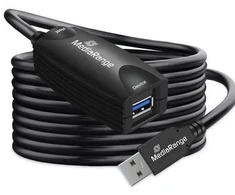 Kabelis USB MediaRange USB-A - USB-A 5 m Juodas (MRCS242)