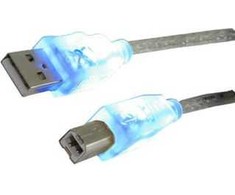 Kabelis USB MediaRange USB-A - USB-B 1.8 m Permatomas (MRCS109)