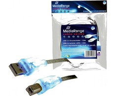 Kabelis USB MediaRange USB-A - USB-B 1.8 m Permatomas (MRCS109)