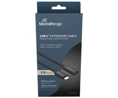 Kabelis USB MediaRange USB-C - USB-C 2 m Juodas (MRCS245)