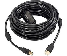 USB kabelis MicroConnect USB-A - USB-B 10 m Juodas (USBAB10B- ACTIVE)