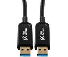 USB kabelis MicroConnect USB-A - USB-A 10 m Juodas (MC-USB3.0AA10BOP)