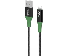 USB laidas MicroConnect USB-A - Lightning 1 m Žalias (Smart Charge MFI USB-A - Lightning)