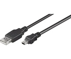 USB kabelis MicroConnect USB-A - miniUSB 10 m juodas (USBMB510)
