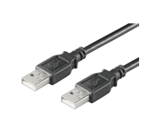 USB kabelis MicroConnect USB-A - USB-A 1 m Juodas (USBAA1B)