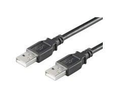 USB kabelis MicroConnect USB-A - USB-A 1 m Juodas (USBAA1B)