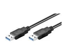USB kabelis MicroConnect USB-A - USB-A 5 m Juodas (USB3.0AF5A)