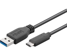 USB kabelis MicroConnect USB-A - USB-C 0,25 m Juodas (USB3.2CA0.25)