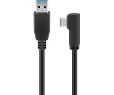 USB kabelis MicroConnect USB-A - USB-C 1 m Juodas (USB3.1CA1A)
