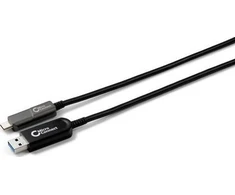 Kabelis USB MicroConnect USB-A - USB-C 20 m Juodas (USB3.1CA20OP)