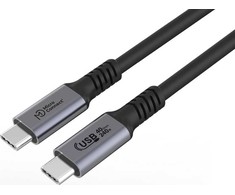 Kabelis USB MicroConnect USB-C - USB-C 1 m Juodas (Premium USB4 USB-C cable 1m)