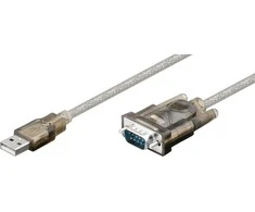 USB kabelis MicroConnect USB-A - DB-9 1,5 m Pilkas (USB2.0 - nuoseklus DB9 M-M, 1,5 m)