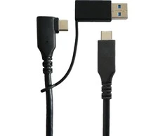 USB kabelis MicroConnect USB-A + USB-C - USB-C 1 m Juodas (USB3.1CC1MDE)