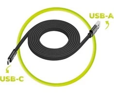 Mobile Origin Plokščias magnetinis patentuotas originalus USB-A į USB-C laidas, 1 m, juodas