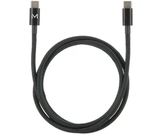 Kabelis USB Mobilis USB-C - USB-C 1 m Juodas (001389)
