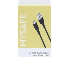 MYSAFE CABLE CL1M MICRO USB 1M Juodas